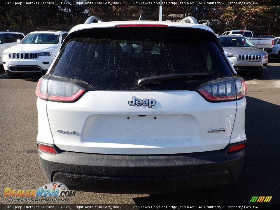 2020 Jeep Cherokee Latitude Plus 4x4 Bright White / Ski Gray/Black Photo #4
