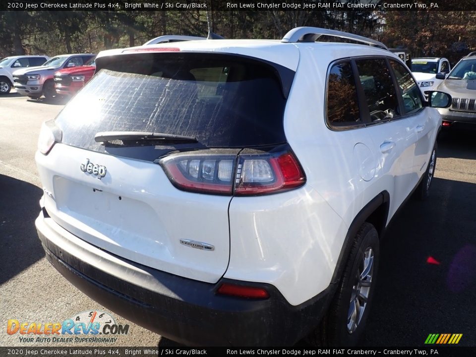 2020 Jeep Cherokee Latitude Plus 4x4 Bright White / Ski Gray/Black Photo #5
