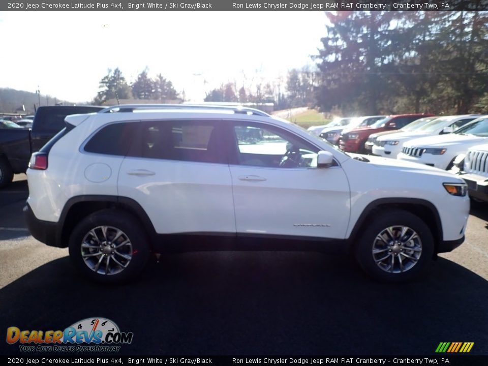 2020 Jeep Cherokee Latitude Plus 4x4 Bright White / Ski Gray/Black Photo #6