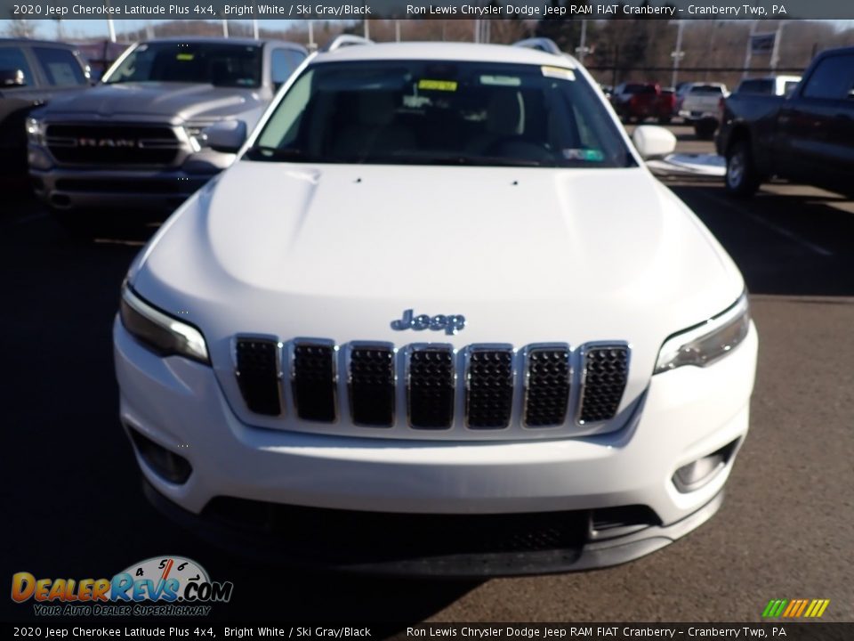 2020 Jeep Cherokee Latitude Plus 4x4 Bright White / Ski Gray/Black Photo #8