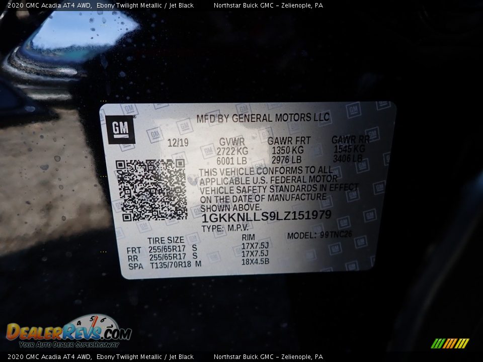 2020 GMC Acadia AT4 AWD Ebony Twilight Metallic / Jet Black Photo #11