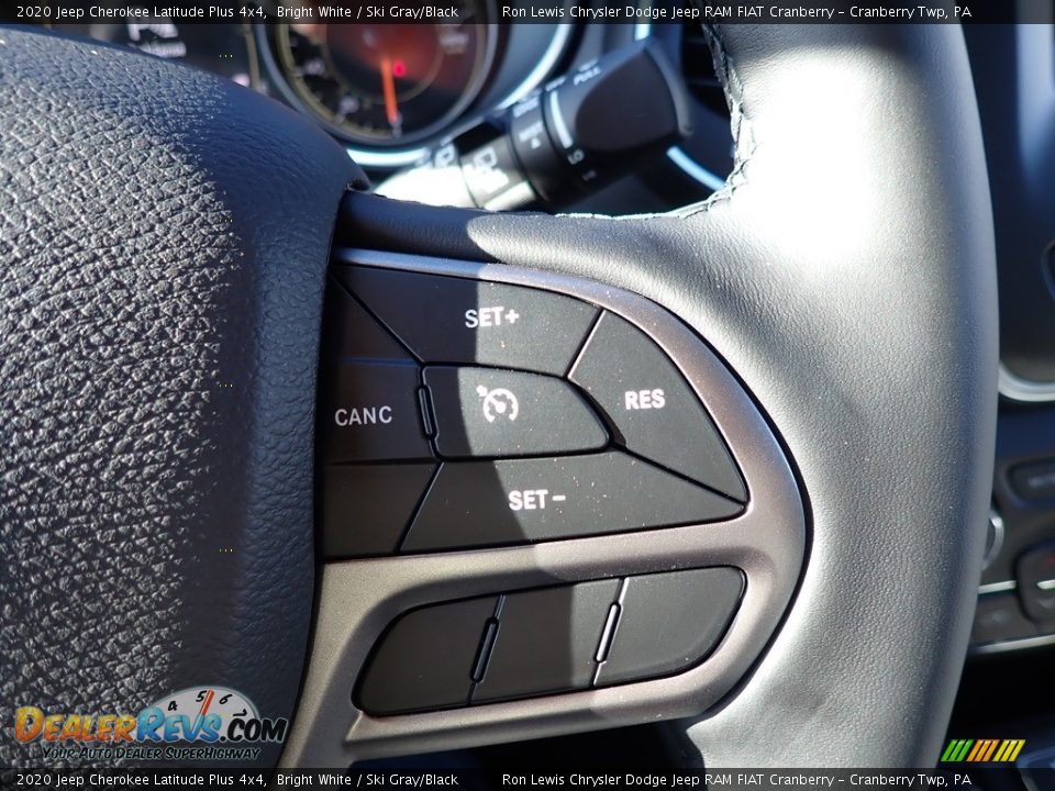 2020 Jeep Cherokee Latitude Plus 4x4 Bright White / Ski Gray/Black Photo #18