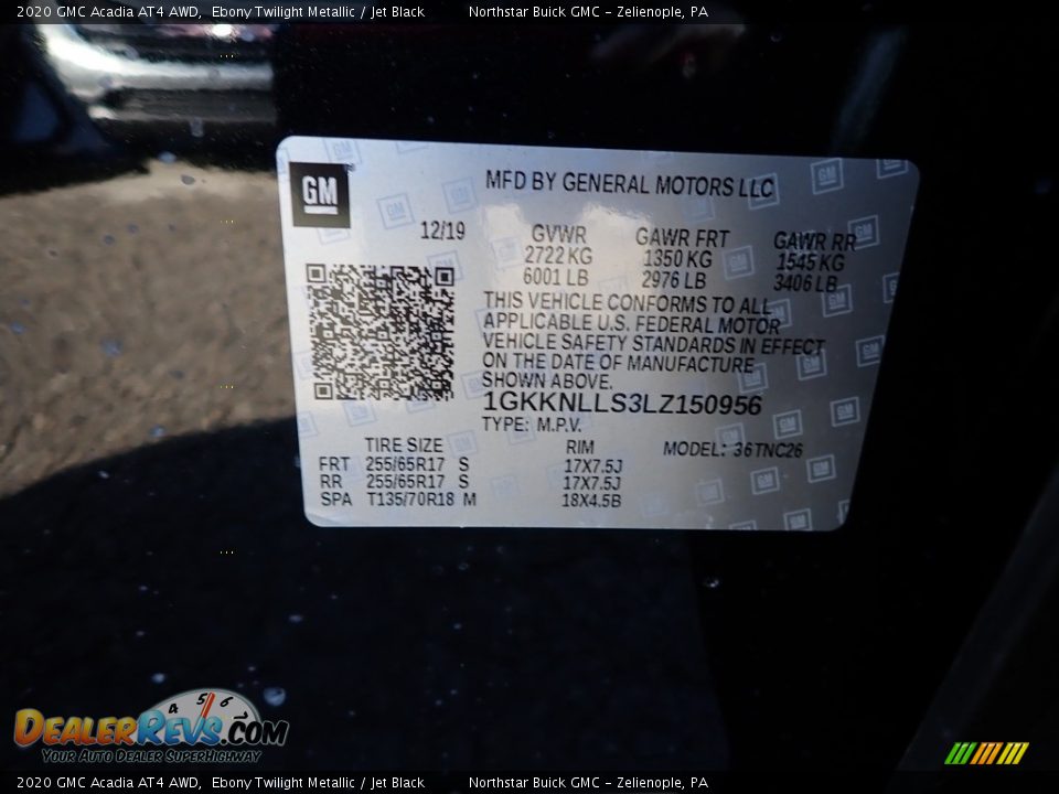 2020 GMC Acadia AT4 AWD Ebony Twilight Metallic / Jet Black Photo #11