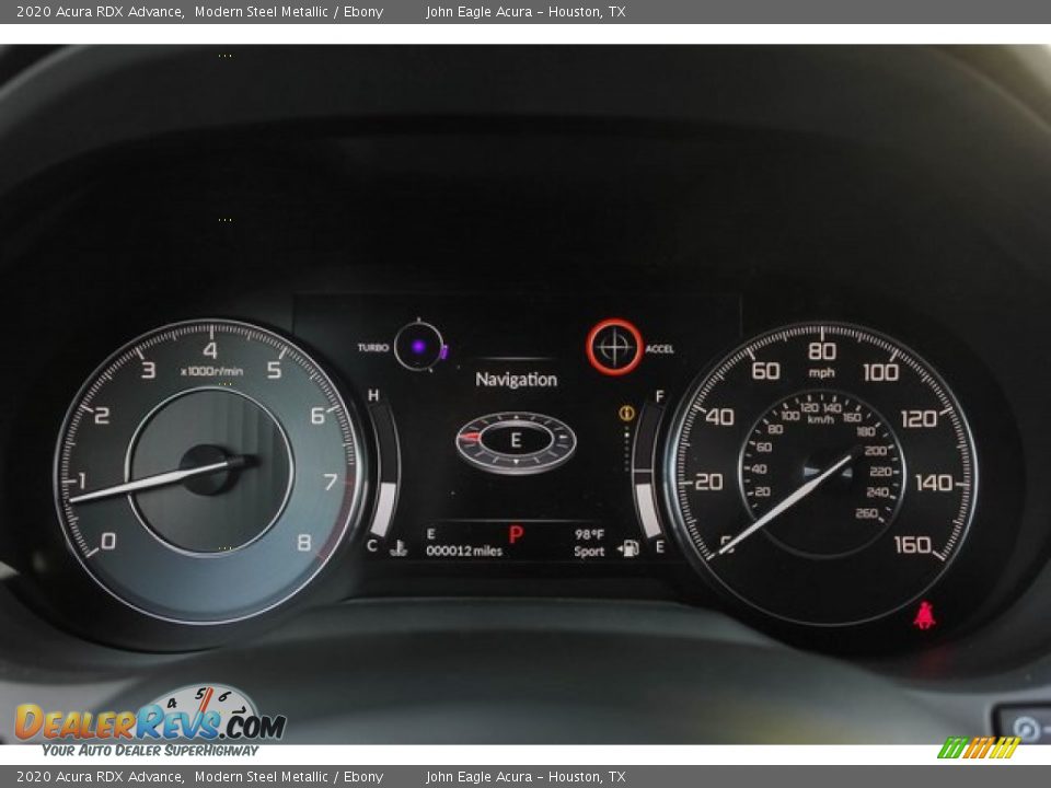 2020 Acura RDX Advance Modern Steel Metallic / Ebony Photo #33