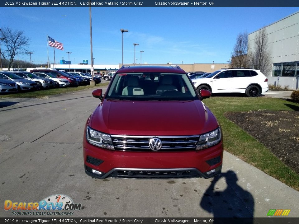 2019 Volkswagen Tiguan SEL 4MOTION Cardinal Red Metallic / Storm Gray Photo #2