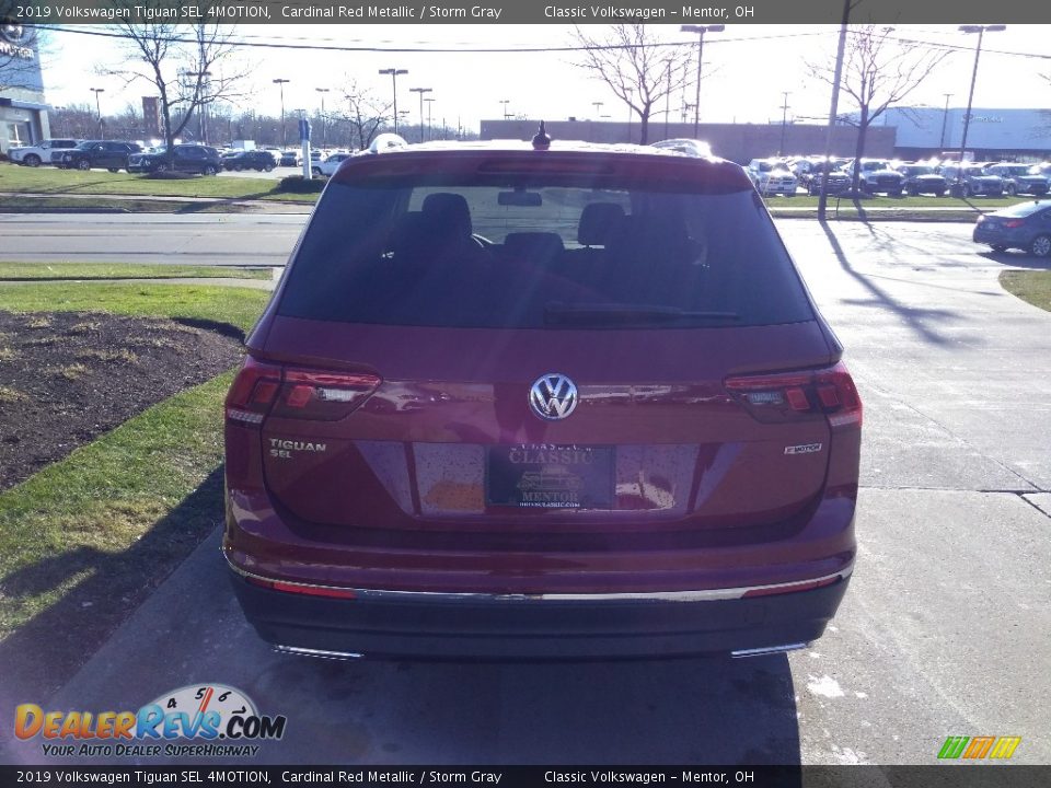 2019 Volkswagen Tiguan SEL 4MOTION Cardinal Red Metallic / Storm Gray Photo #5