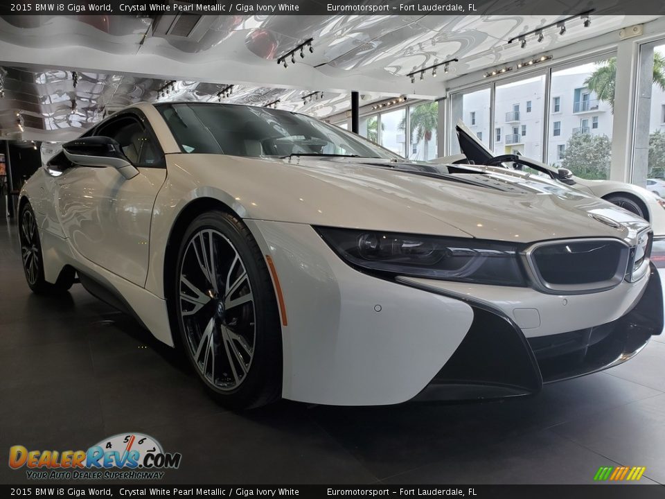 2015 BMW i8 Giga World Crystal White Pearl Metallic / Giga Ivory White Photo #1