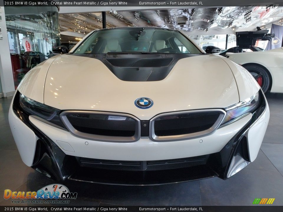 2015 BMW i8 Giga World Crystal White Pearl Metallic / Giga Ivory White Photo #3