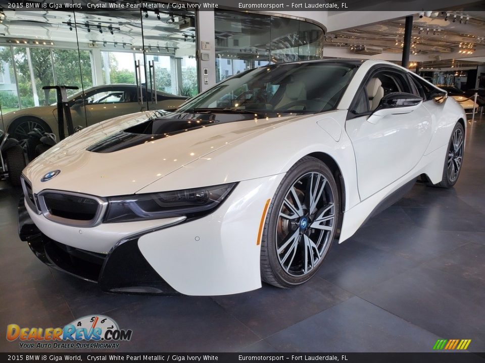2015 BMW i8 Giga World Crystal White Pearl Metallic / Giga Ivory White Photo #6