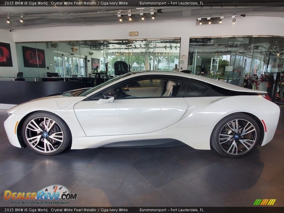 2015 BMW i8 Giga World Crystal White Pearl Metallic / Giga Ivory White Photo #7