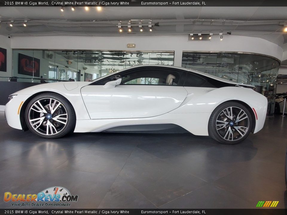 2015 BMW i8 Giga World Crystal White Pearl Metallic / Giga Ivory White Photo #8