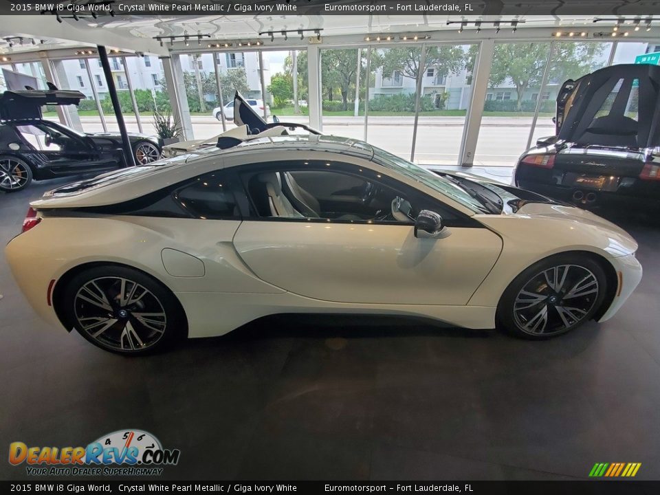 2015 BMW i8 Giga World Crystal White Pearl Metallic / Giga Ivory White Photo #15