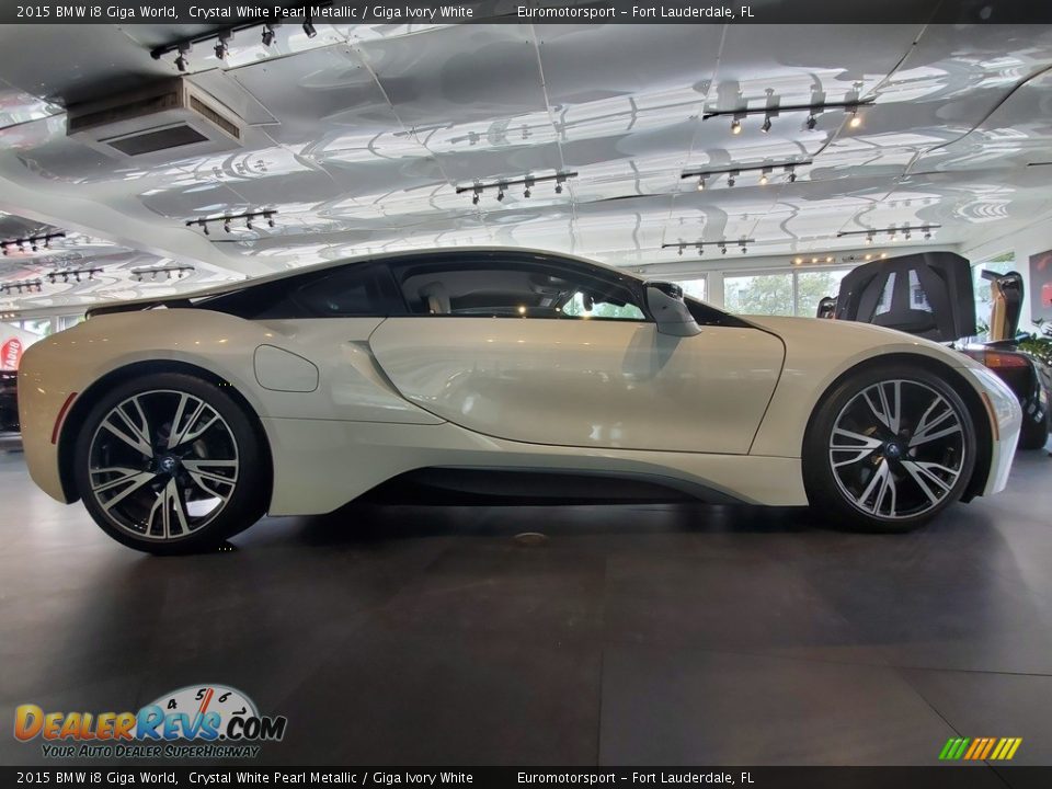 2015 BMW i8 Giga World Crystal White Pearl Metallic / Giga Ivory White Photo #16