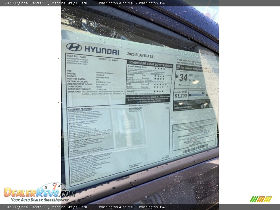 2020 Hyundai Elantra SEL Machine Gray / Black Photo #16