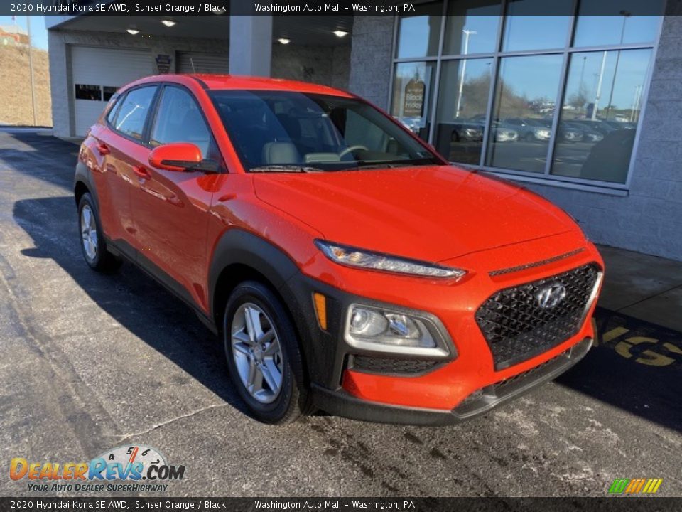 2020 Hyundai Kona SE AWD Sunset Orange / Black Photo #2