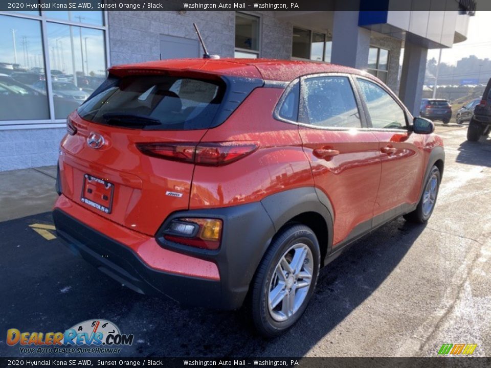 2020 Hyundai Kona SE AWD Sunset Orange / Black Photo #4