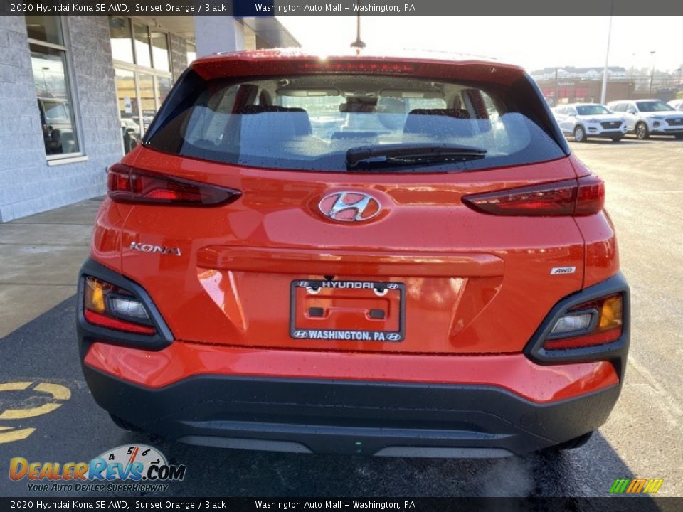 2020 Hyundai Kona SE AWD Sunset Orange / Black Photo #5