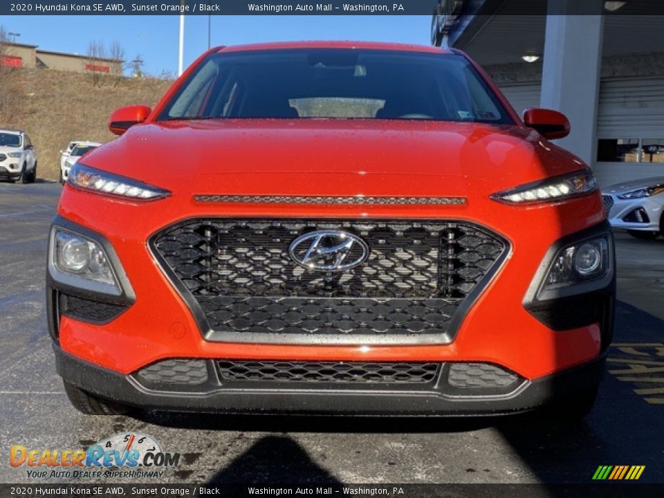 2020 Hyundai Kona SE AWD Sunset Orange / Black Photo #8