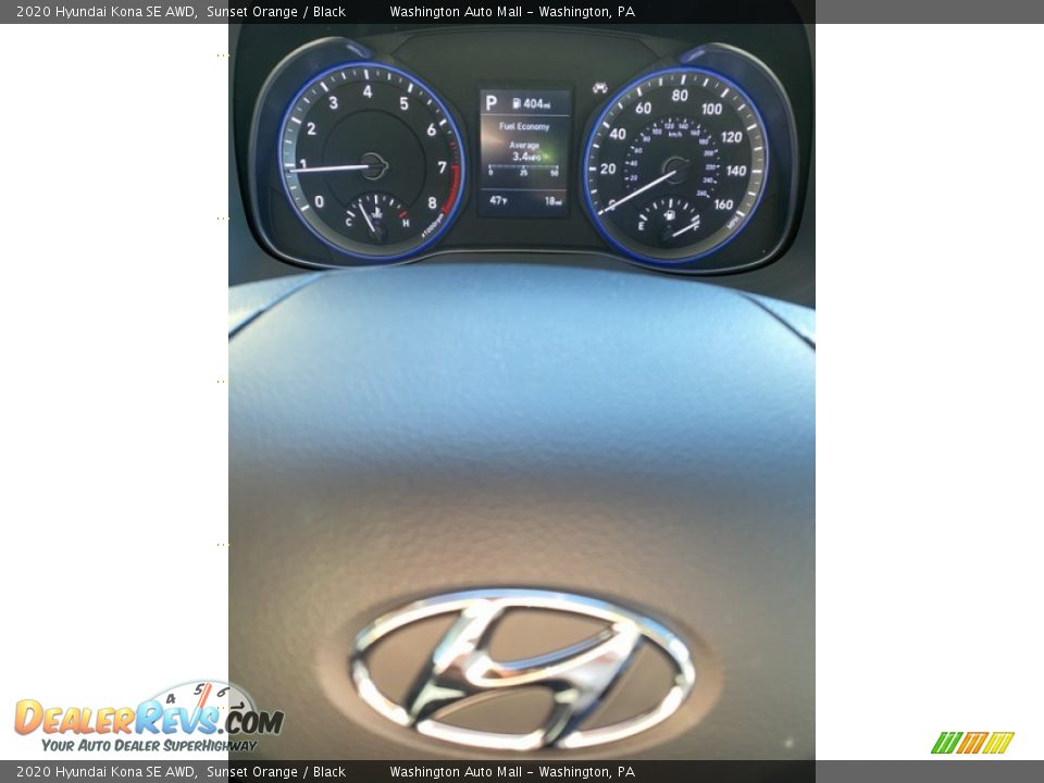 2020 Hyundai Kona SE AWD Sunset Orange / Black Photo #28