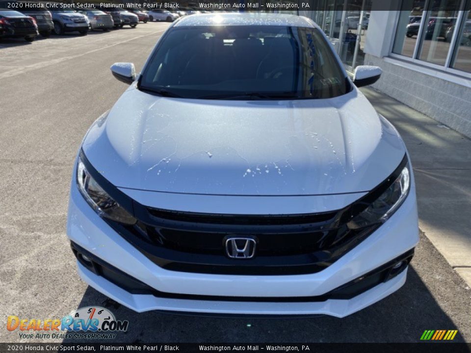 2020 Honda Civic Sport Sedan Platinum White Pearl / Black Photo #3