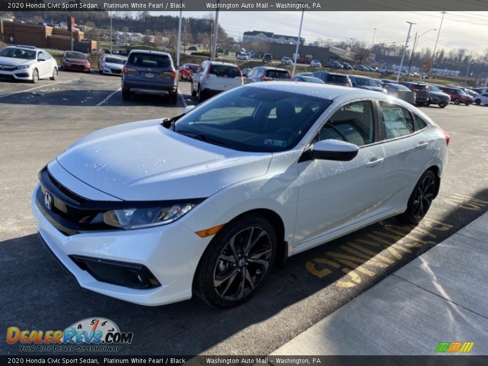 2020 Honda Civic Sport Sedan Platinum White Pearl / Black Photo #4