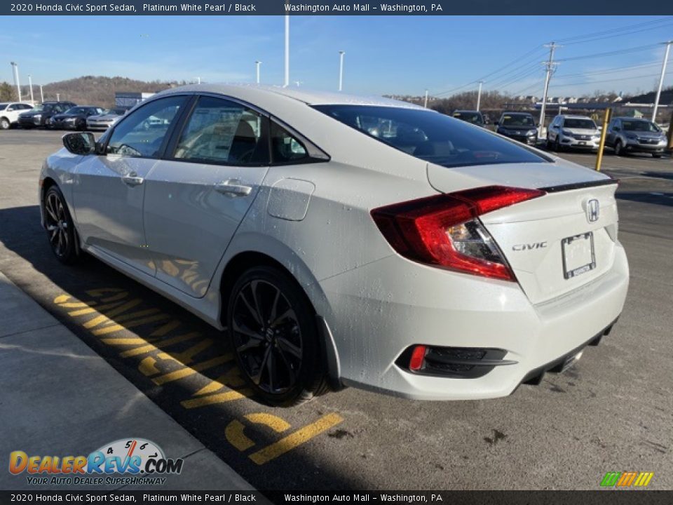 2020 Honda Civic Sport Sedan Platinum White Pearl / Black Photo #5