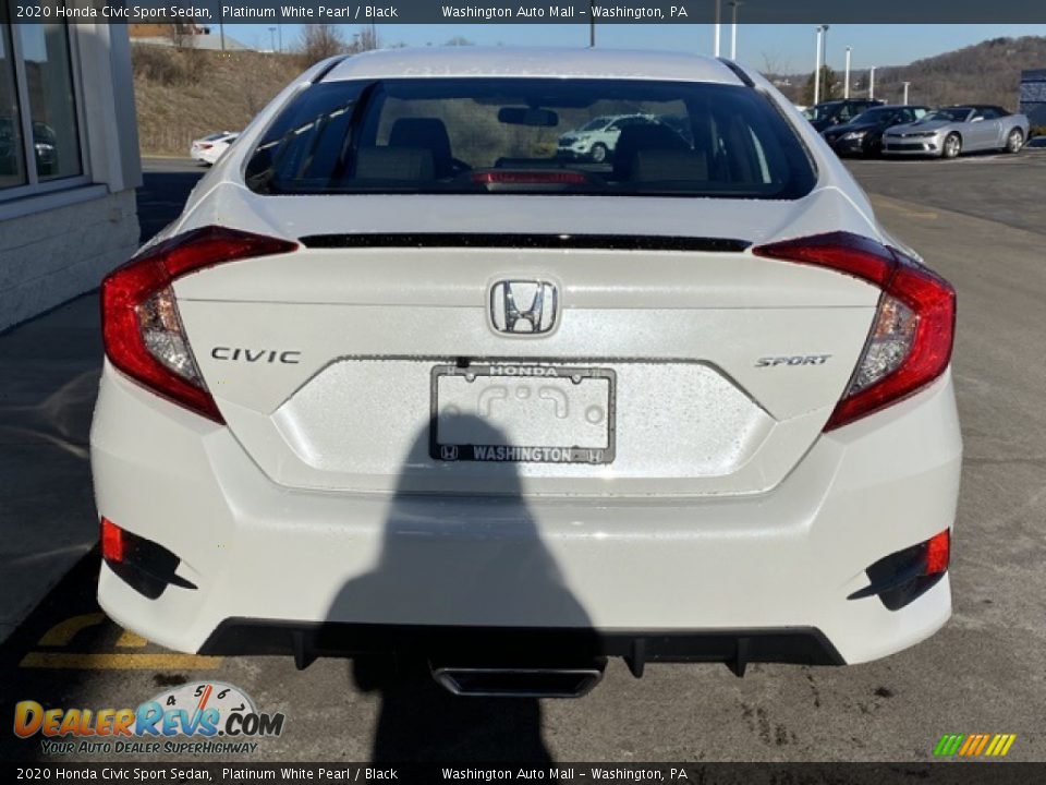 2020 Honda Civic Sport Sedan Platinum White Pearl / Black Photo #6