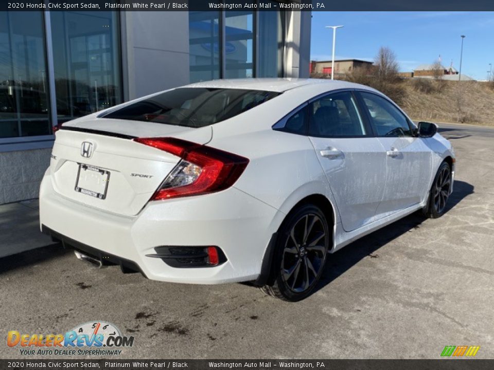 2020 Honda Civic Sport Sedan Platinum White Pearl / Black Photo #7