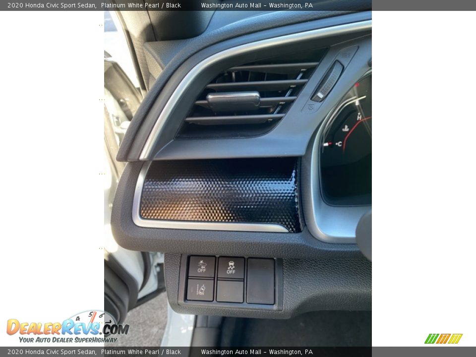 2020 Honda Civic Sport Sedan Platinum White Pearl / Black Photo #12