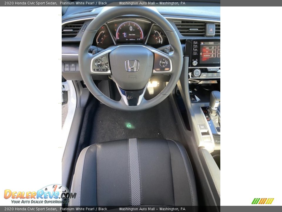 2020 Honda Civic Sport Sedan Platinum White Pearl / Black Photo #13