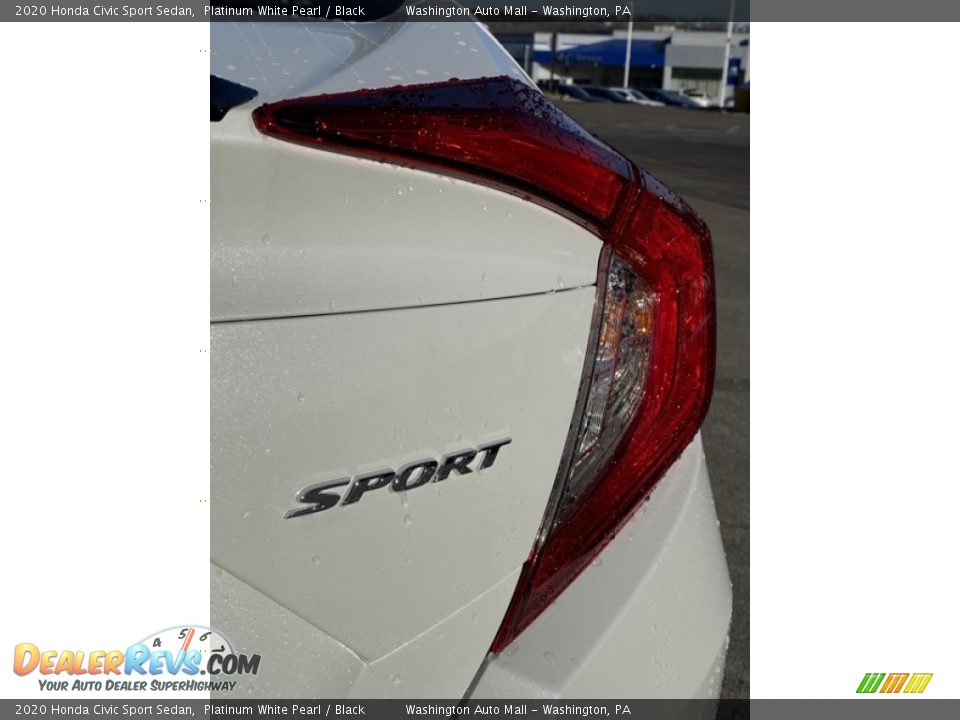 2020 Honda Civic Sport Sedan Platinum White Pearl / Black Photo #22