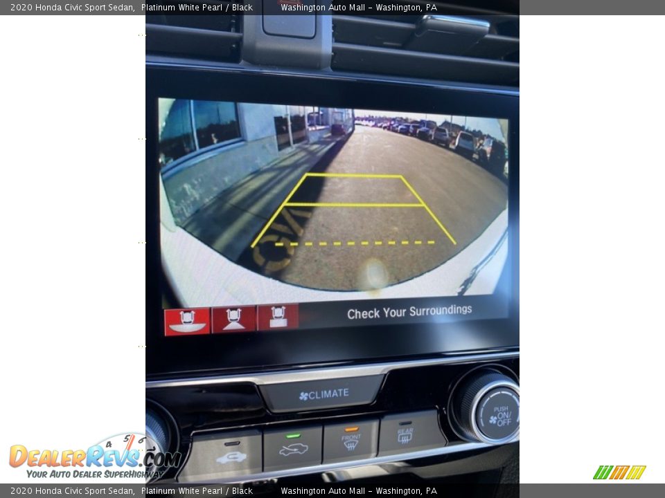 2020 Honda Civic Sport Sedan Platinum White Pearl / Black Photo #29
