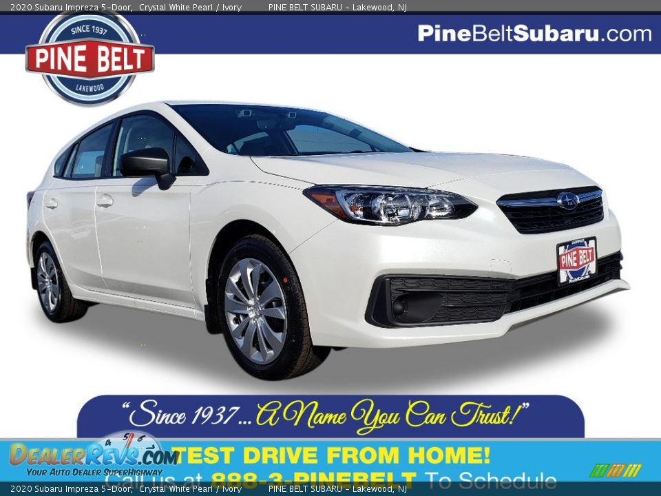 2020 Subaru Impreza 5-Door Crystal White Pearl / Ivory Photo #1