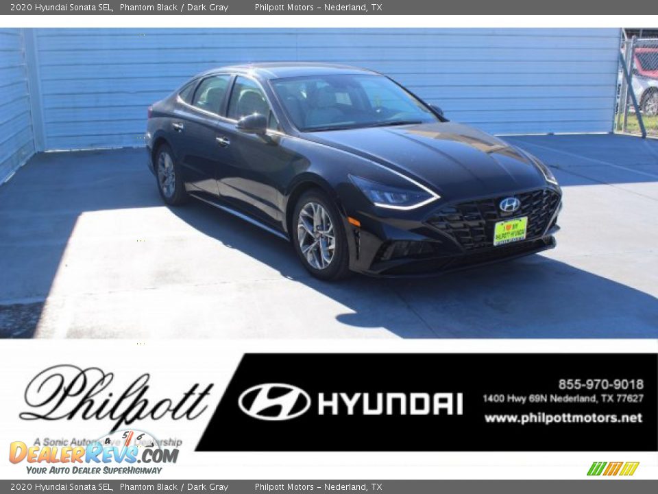 2020 Hyundai Sonata SEL Phantom Black / Dark Gray Photo #1
