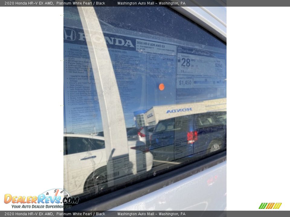 2020 Honda HR-V EX AWD Platinum White Pearl / Black Photo #15