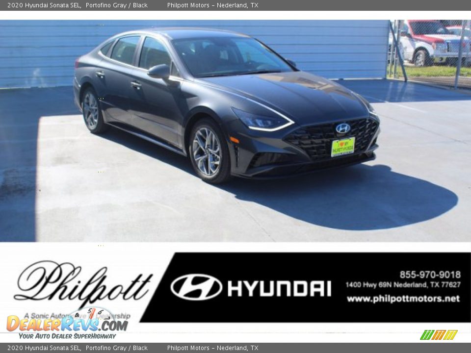 2020 Hyundai Sonata SEL Portofino Gray / Black Photo #1