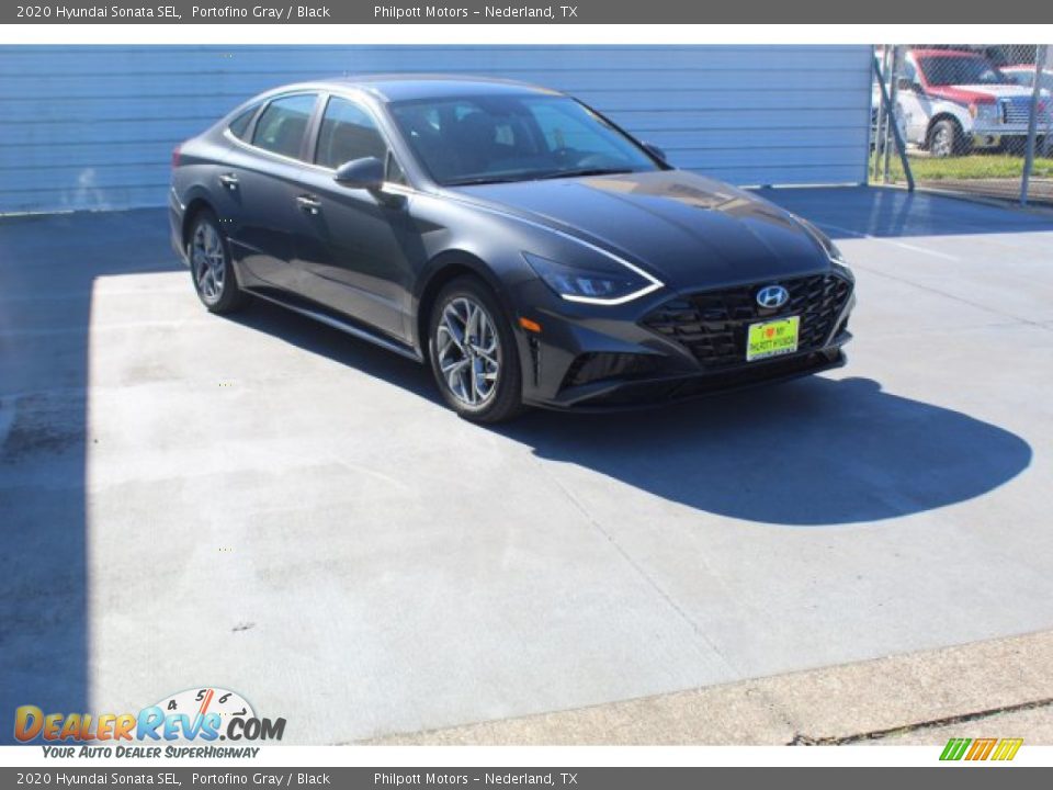 2020 Hyundai Sonata SEL Portofino Gray / Black Photo #2