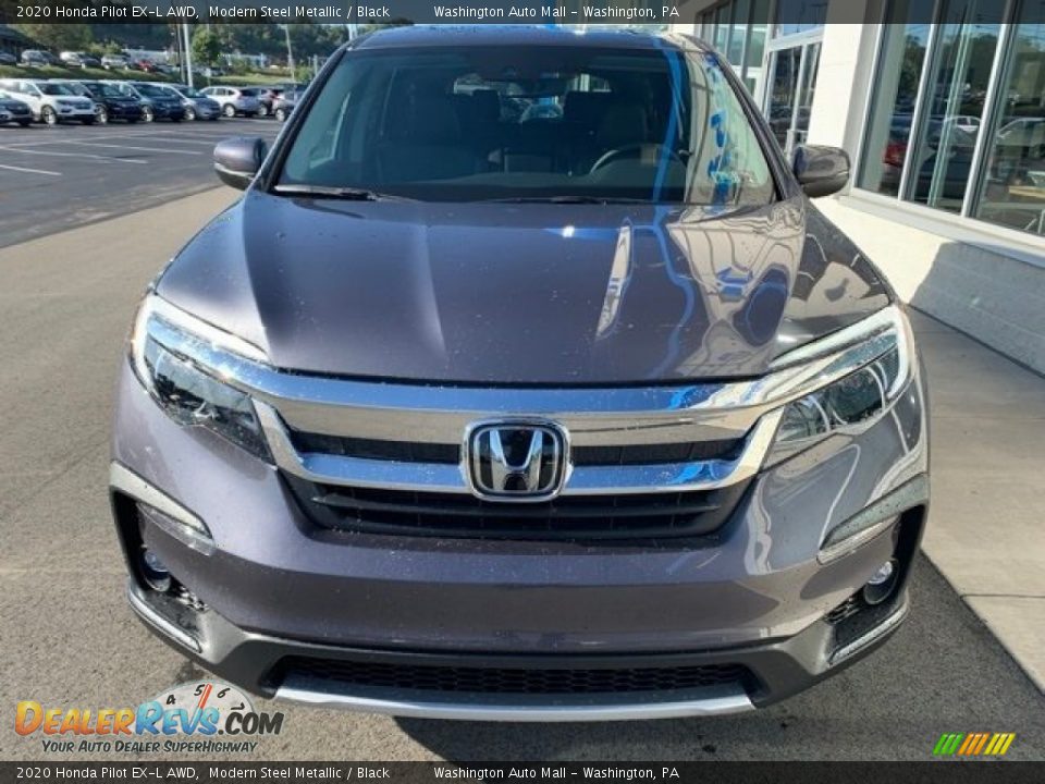 2020 Honda Pilot EX-L AWD Modern Steel Metallic / Black Photo #3