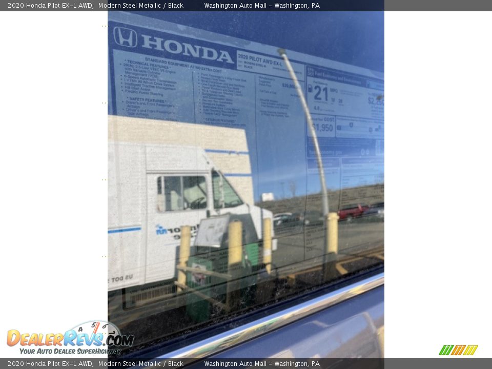 2020 Honda Pilot EX-L AWD Modern Steel Metallic / Black Photo #15