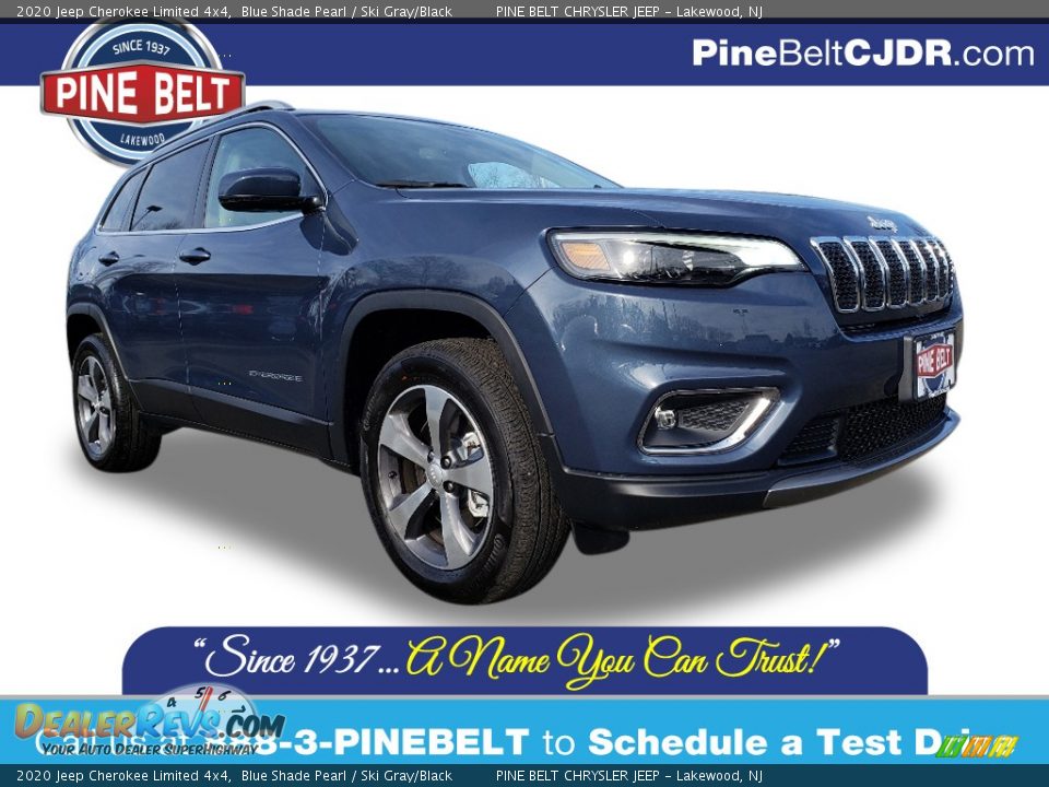 2020 Jeep Cherokee Limited 4x4 Blue Shade Pearl / Ski Gray/Black Photo #1