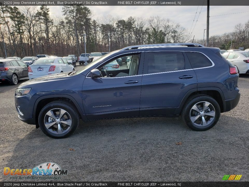 2020 Jeep Cherokee Limited 4x4 Blue Shade Pearl / Ski Gray/Black Photo #3