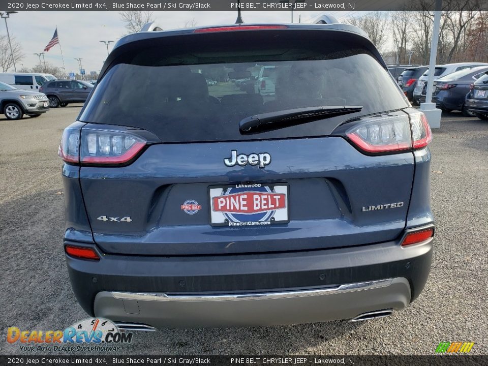 2020 Jeep Cherokee Limited 4x4 Blue Shade Pearl / Ski Gray/Black Photo #5