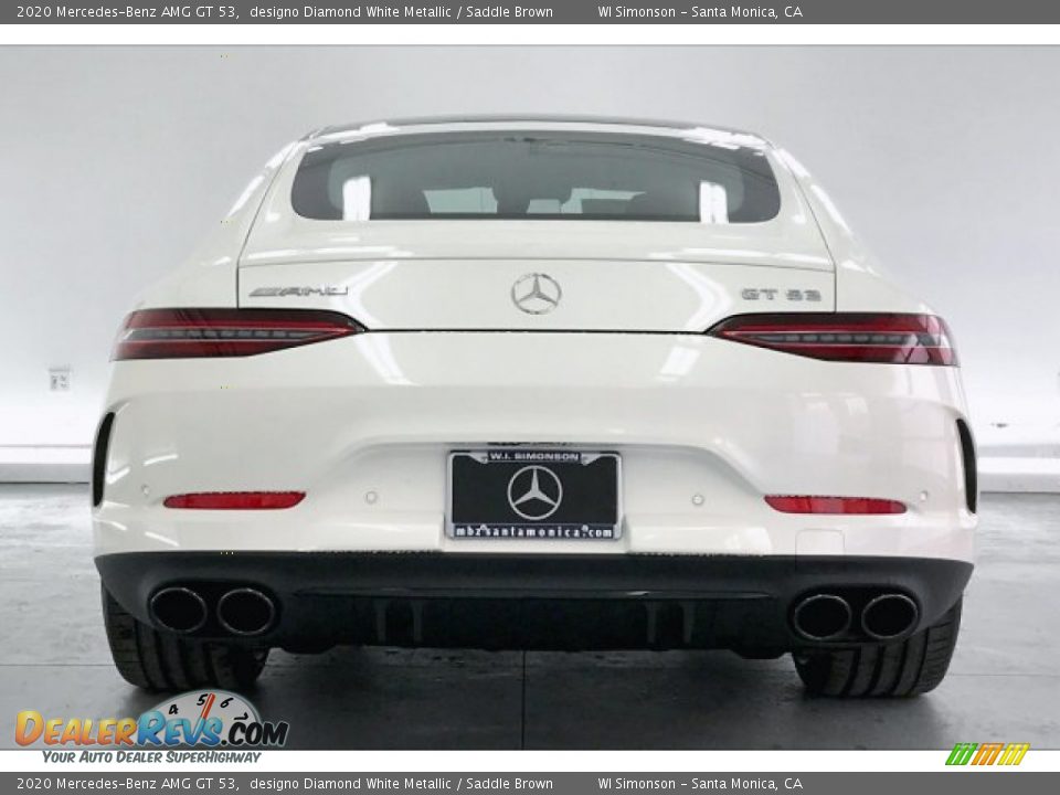 2020 Mercedes-Benz AMG GT 53 designo Diamond White Metallic / Saddle Brown Photo #3
