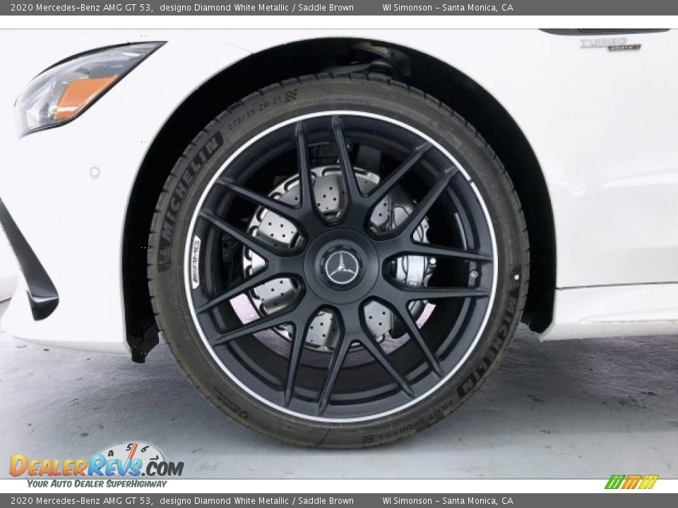 2020 Mercedes-Benz AMG GT 53 designo Diamond White Metallic / Saddle Brown Photo #8