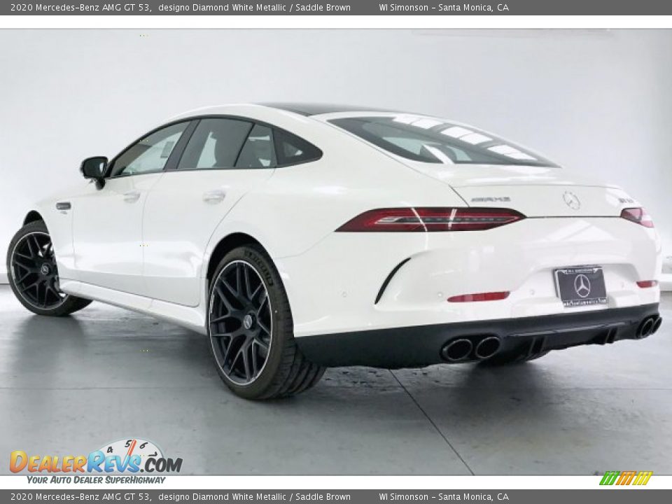 2020 Mercedes-Benz AMG GT 53 designo Diamond White Metallic / Saddle Brown Photo #10