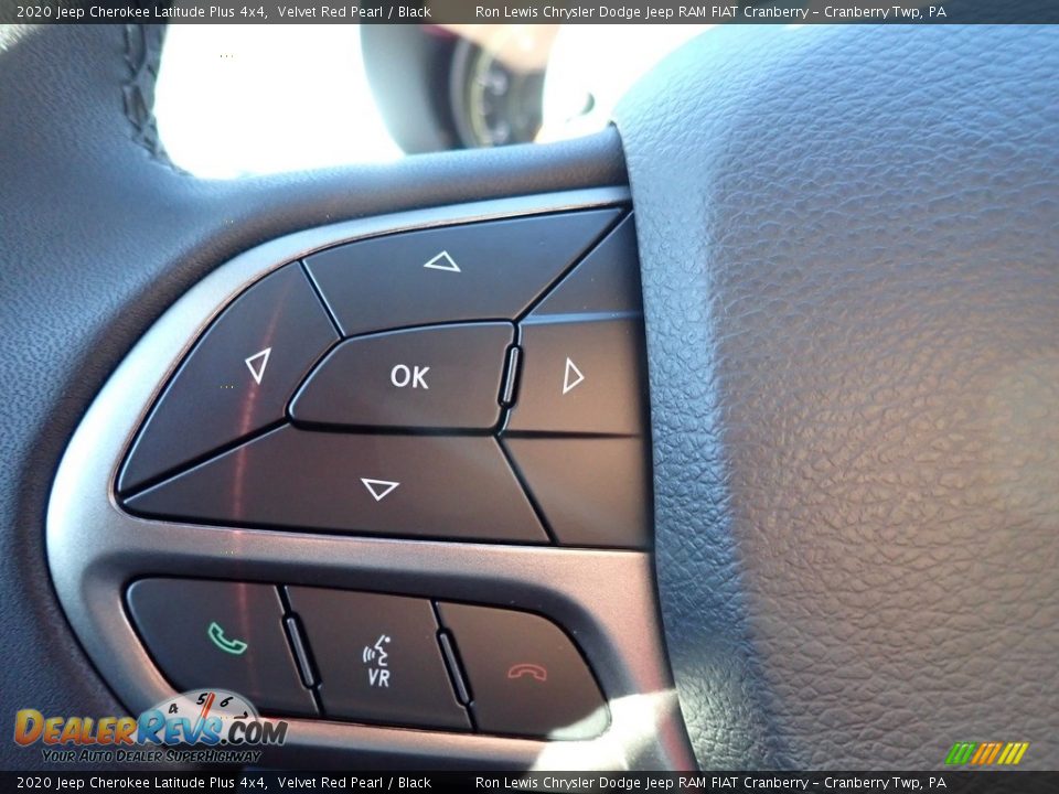 2020 Jeep Cherokee Latitude Plus 4x4 Velvet Red Pearl / Black Photo #19