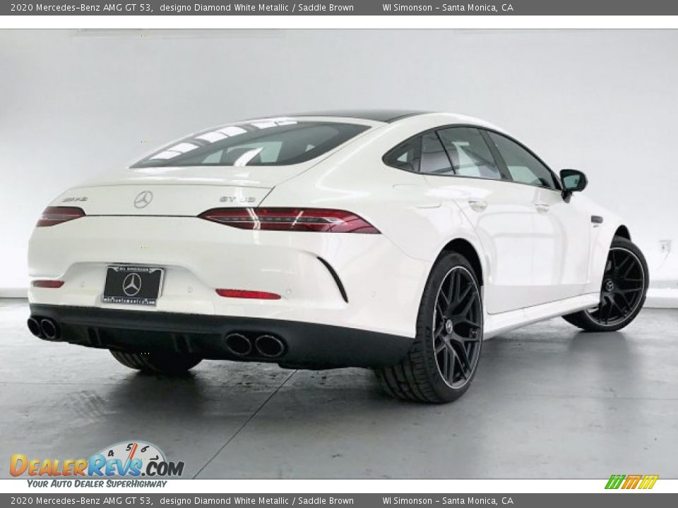 2020 Mercedes-Benz AMG GT 53 designo Diamond White Metallic / Saddle Brown Photo #16