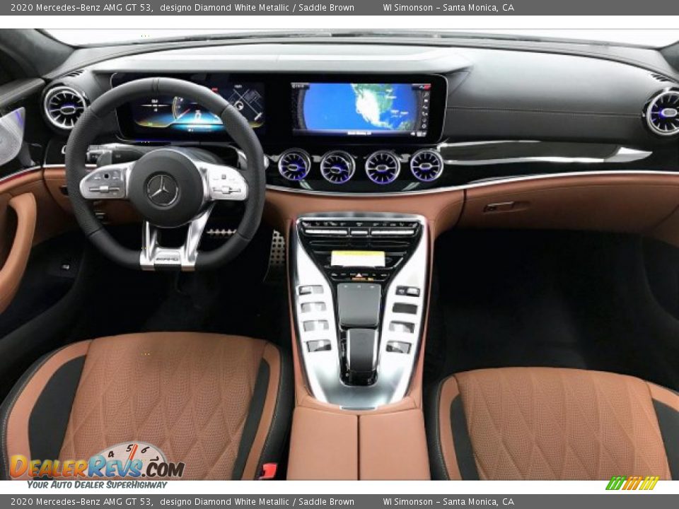 2020 Mercedes-Benz AMG GT 53 designo Diamond White Metallic / Saddle Brown Photo #17