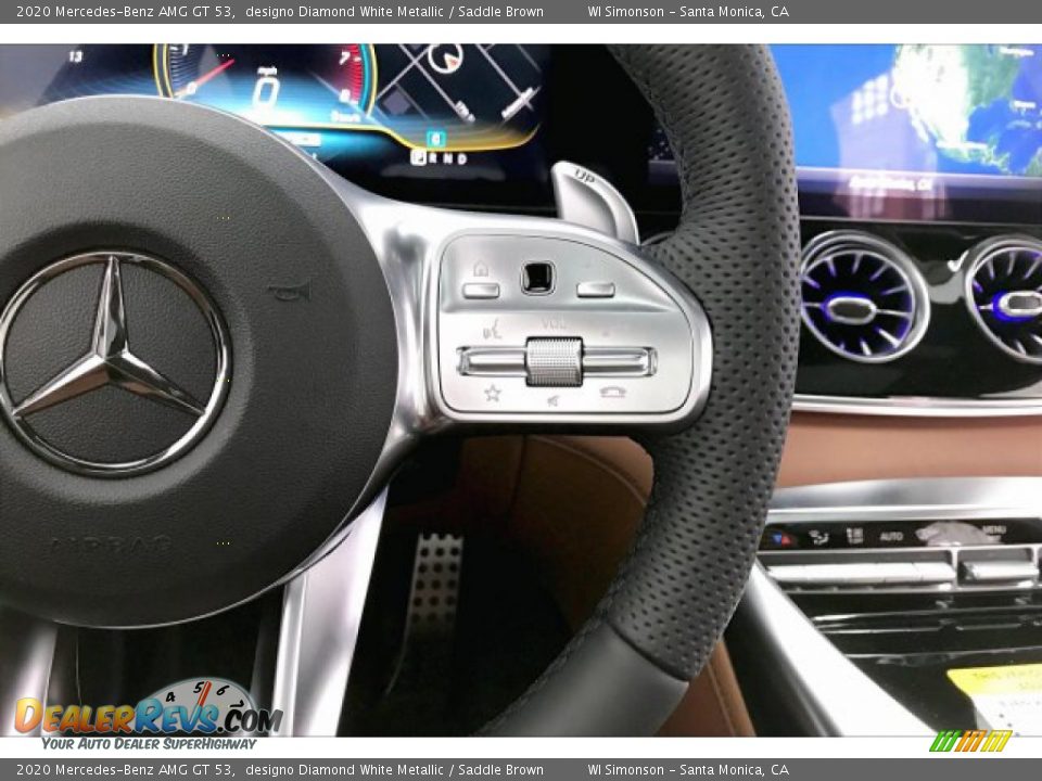 2020 Mercedes-Benz AMG GT 53 designo Diamond White Metallic / Saddle Brown Photo #19