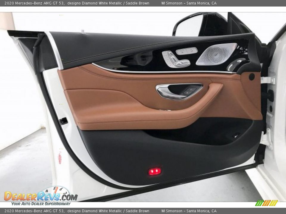 2020 Mercedes-Benz AMG GT 53 designo Diamond White Metallic / Saddle Brown Photo #25
